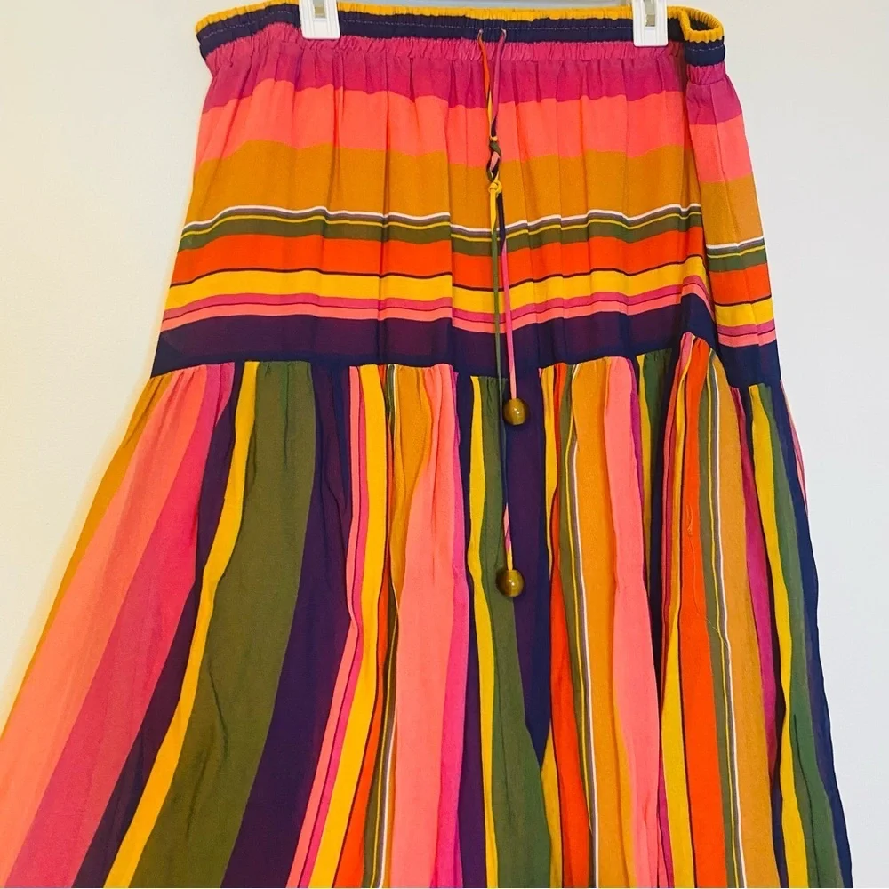 FARM Rio Vibrant Striped Maxi Skirt - Picture 5 of 9